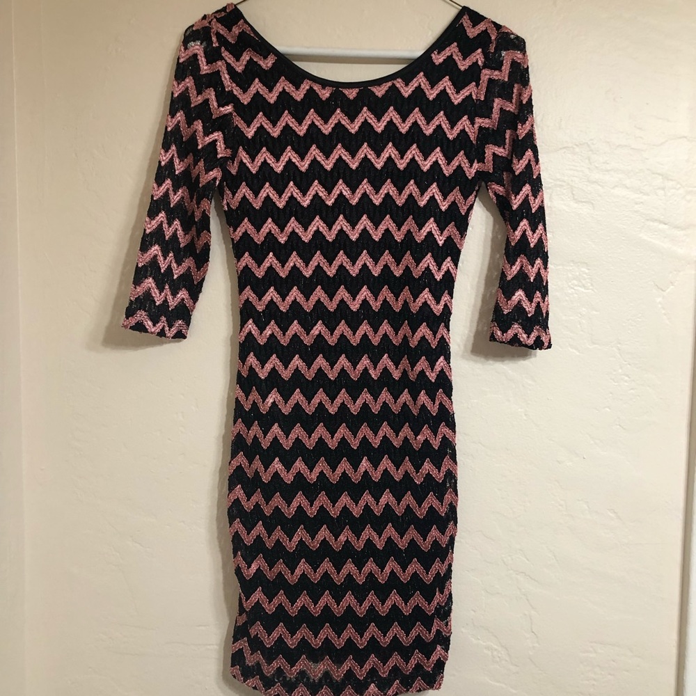 Light Pink and Black Dress